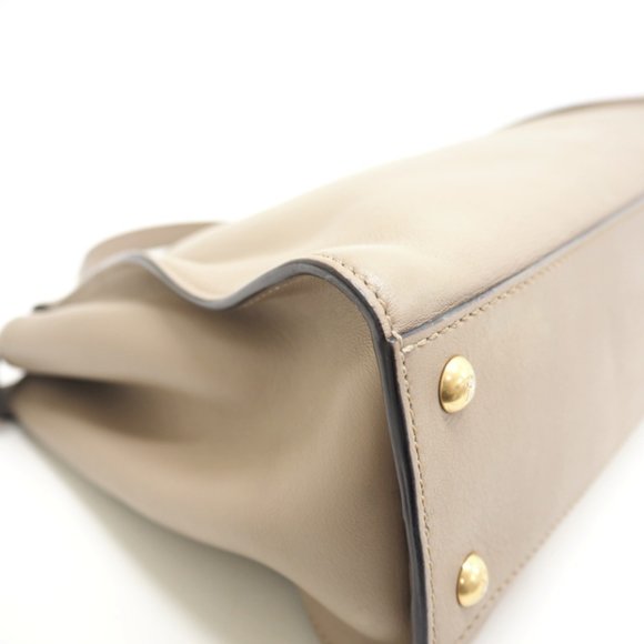 FENDI Peekaboo Regular 2WAY Handbag Beige Ladies - Picture 3 of 16